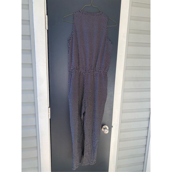 Gina Collective Black White Italian Sleeveless Jumpsuit, Size EU 42 US Large - Picture 10 of 13